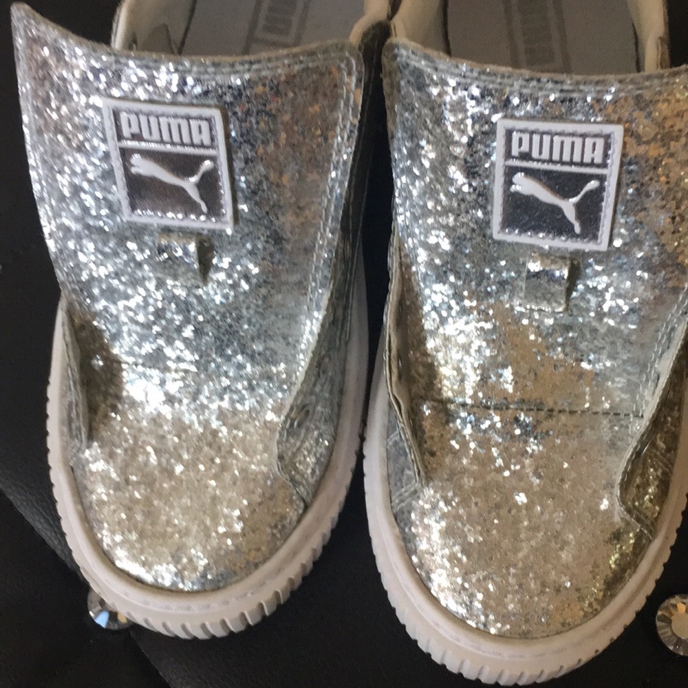 Puma Platform Glitter Sneakers